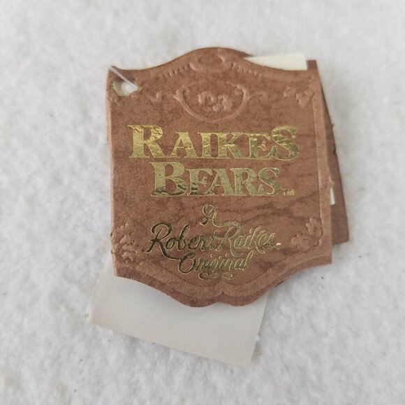 1985 Applause Raikes Bear Jamie 5453 Jointed Teddy Bear Wood Face & Feet vntg - Picture 7 of 10